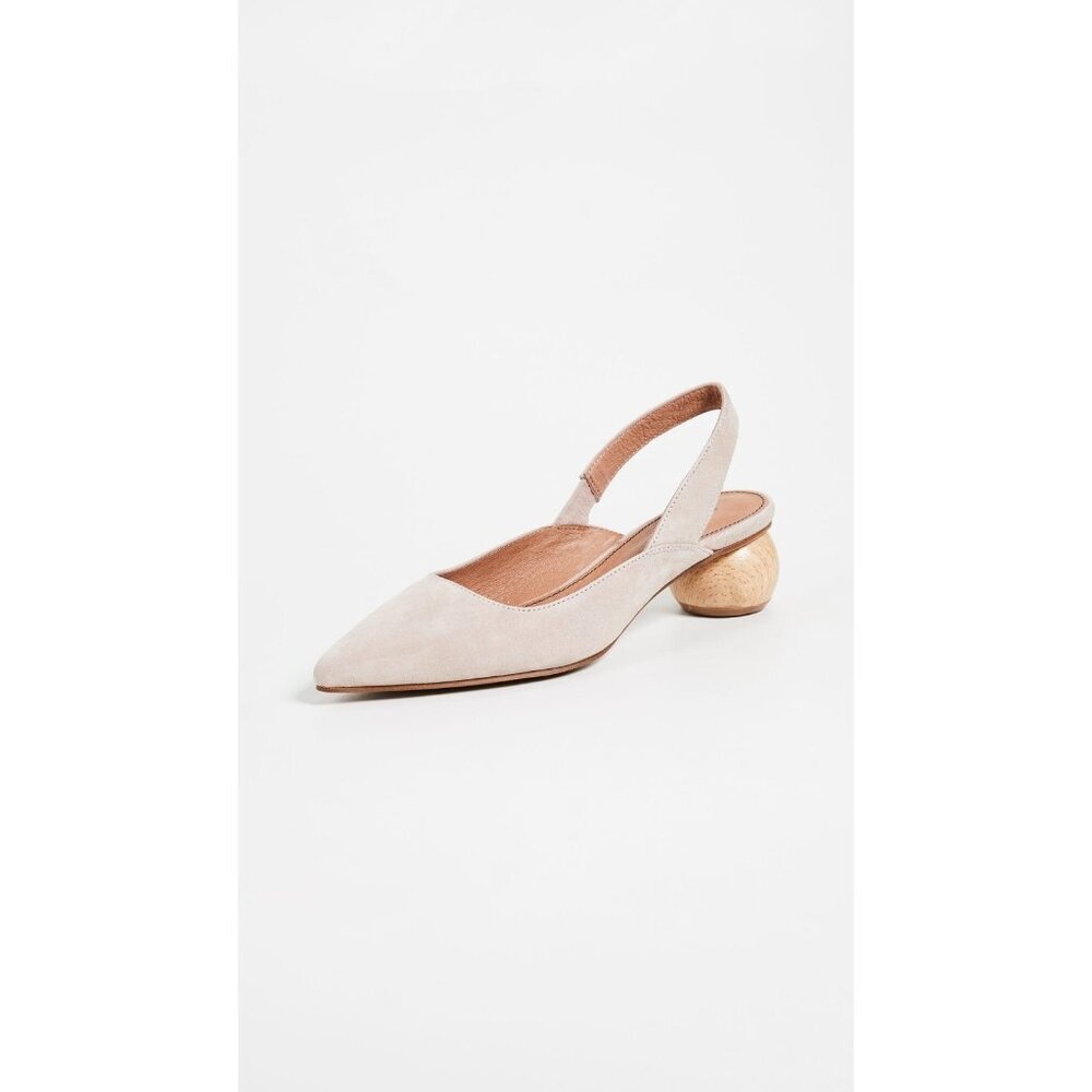 Matiko Women’s Circa Slingback Suede Pumps Size 6.5 EU 37 Peach / Beige NIB - Picture 1 of 5